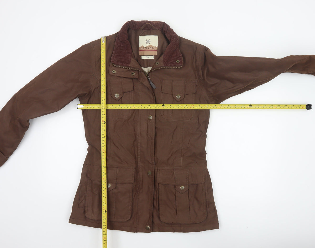 BareBack Women’s Brown Size 10 Military Jacket Padded Cotton Lined