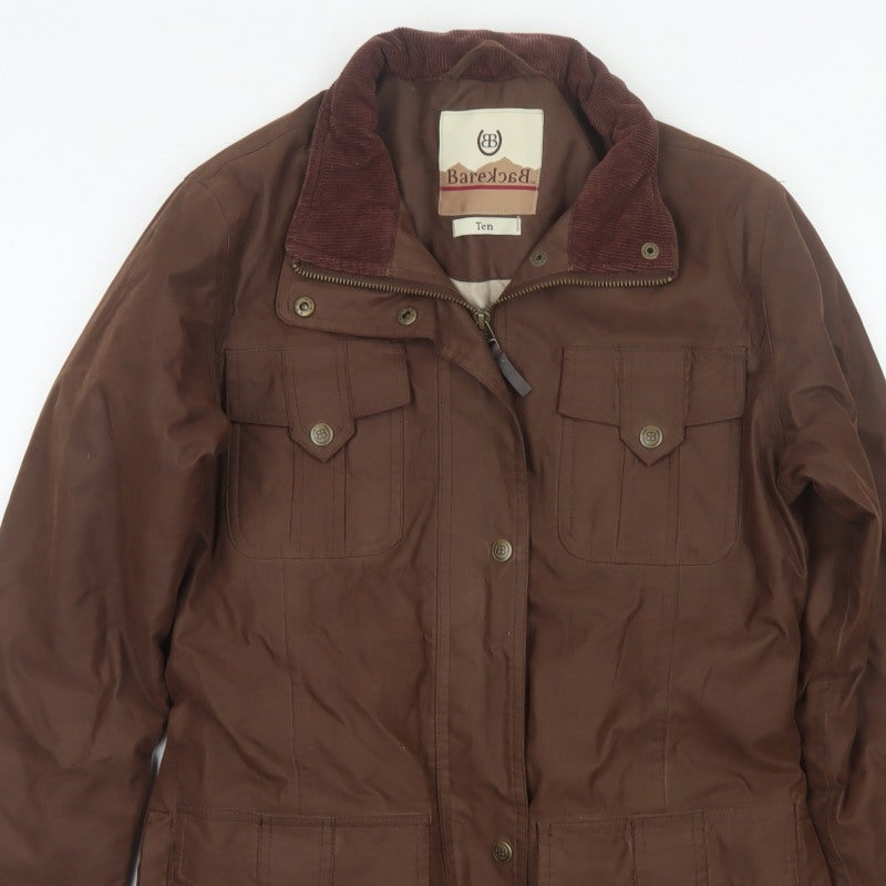 BareBack Women’s Brown Size 10 Military Jacket Padded Cotton Lined
