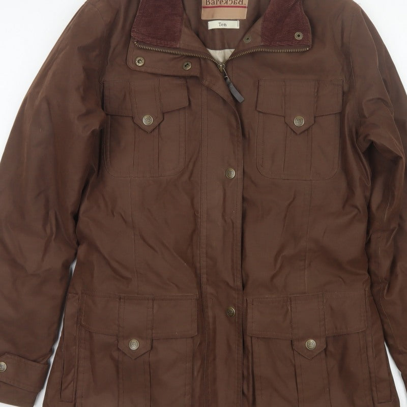 BareBack Women’s Brown Size 10 Military Jacket Padded Cotton Lined