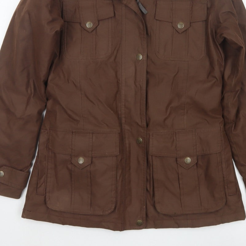 BareBack Women’s Brown Size 10 Military Jacket Padded Cotton Lined