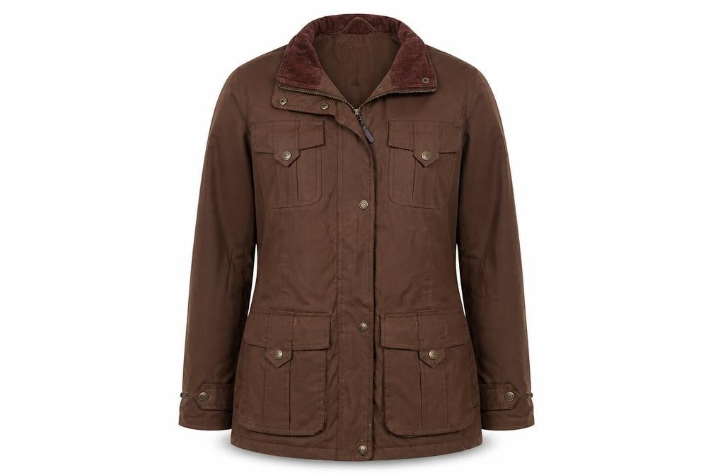 BareBack Women’s Brown Size 10 Military Jacket Padded Cotton Lined