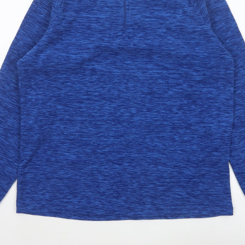 Mountain Warehouse Men Blue M 1/4 Zip Fleece Sweatshirt Outdoor