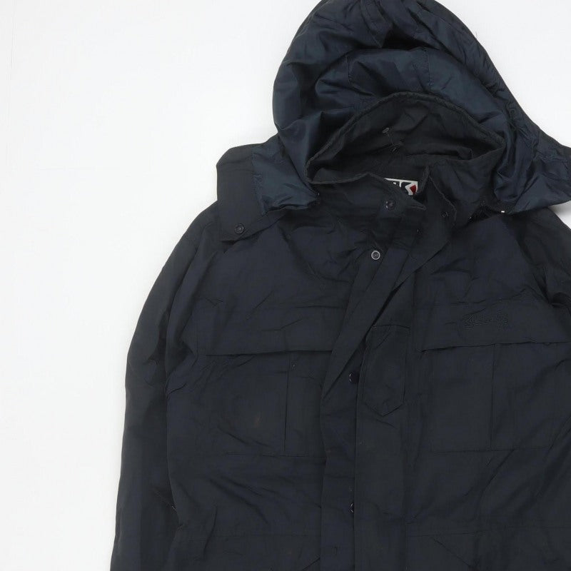 Schott NYC Men's Blue Small Hooded Parka Jacket