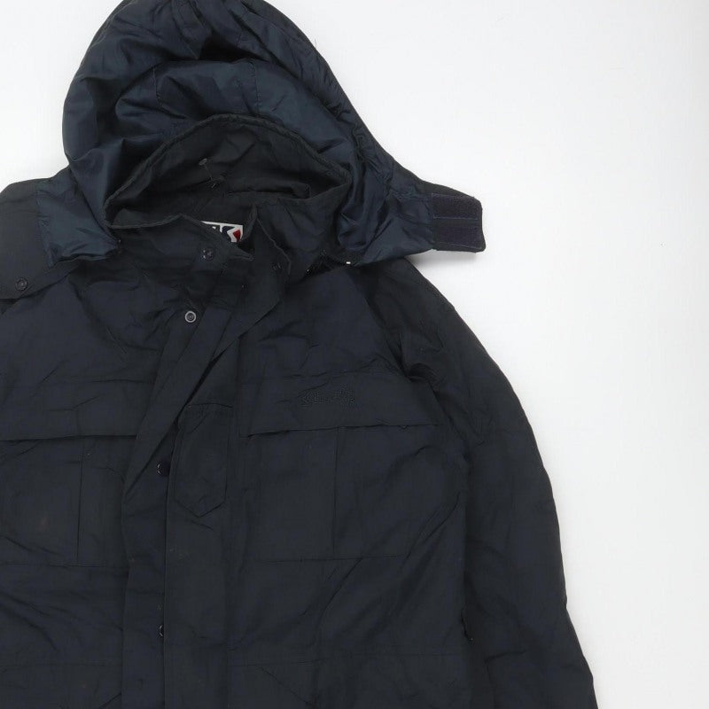Schott NYC Men's Blue Small Hooded Parka Jacket