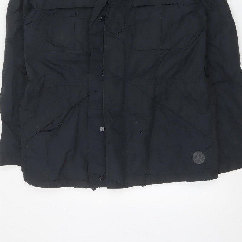 Schott NYC Men's Blue Small Hooded Parka Jacket