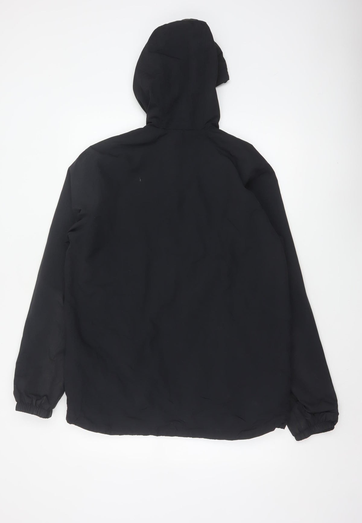 Lyle & Scott Men's Black M Hooded Nylon Jacket Logo Full Zip