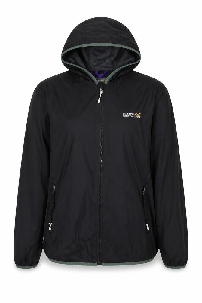 Regatta Women’s Black Size 16 Hooded Windbreaker Jacket