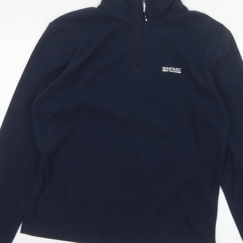 Regatta Men’s Navy Blue M 1/4 Zip Fleece Pullover Sweatshirt