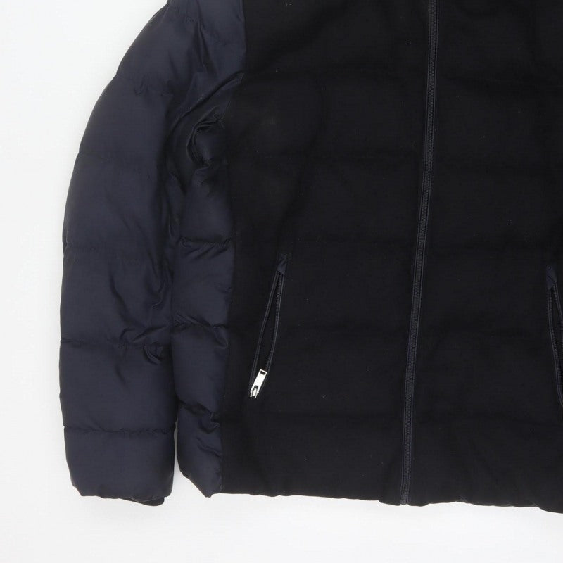 Reiss Men’s Navy XL Hooded Puffer Jacket Polyester Zip