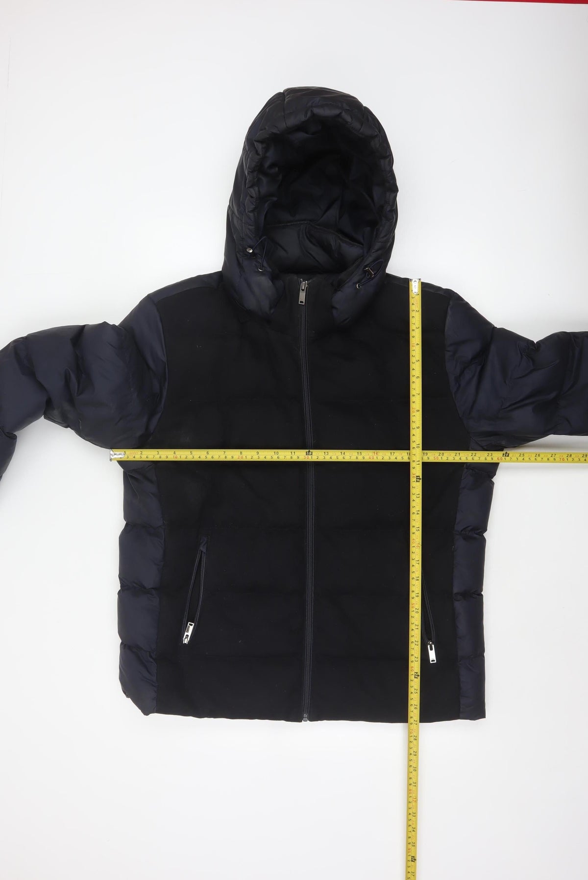 Reiss Men’s Navy XL Hooded Puffer Jacket Polyester Zip