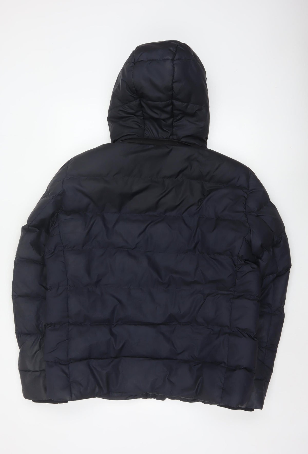 Reiss Men’s Navy XL Hooded Puffer Jacket Polyester Zip