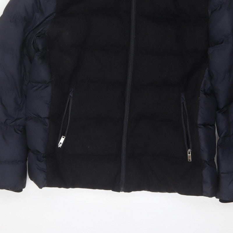 Reiss Men’s Navy XL Hooded Puffer Jacket Polyester Zip