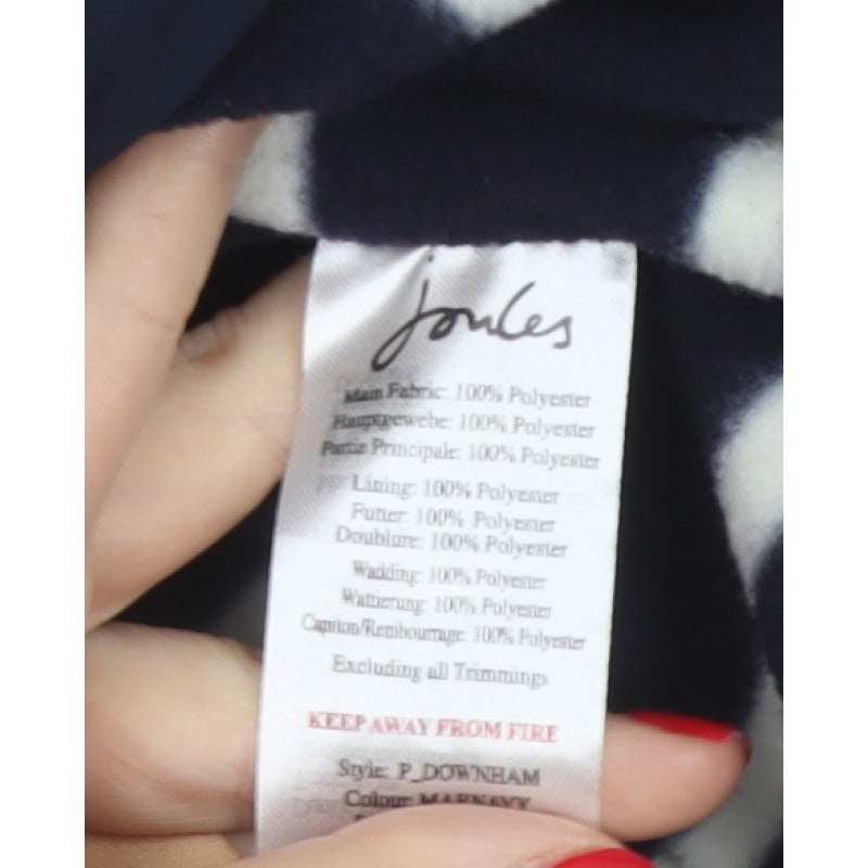 Joules Women Blue UK 10 Puffer Bodywarmer Quilted Zip Waistcoat