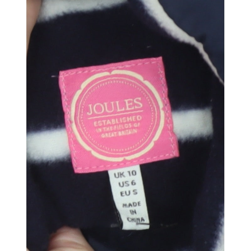 Joules Women Blue UK 10 Puffer Bodywarmer Quilted Zip Waistcoat