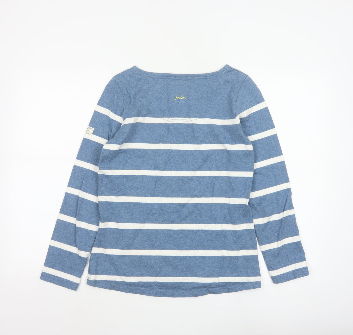 Joules Women's Blue White Striped Basic Jersey Top UK 8