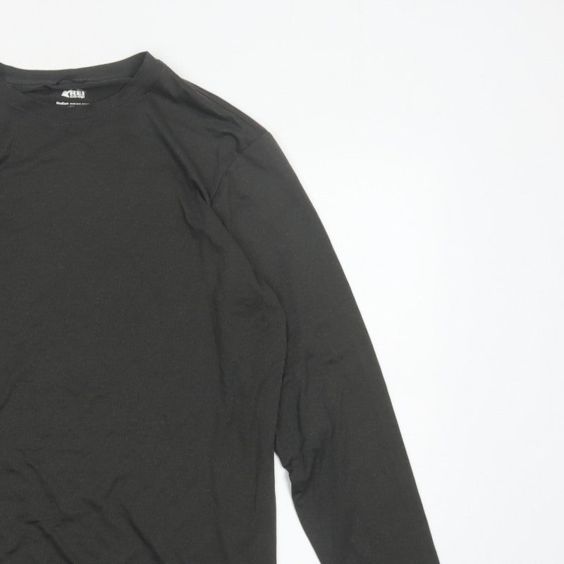REI Co-op Men’s Black M Long Sleeve Stretch Crew Neck Active T-Shirt