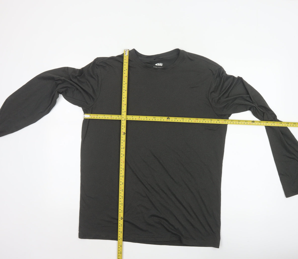 REI Co-op Men’s Black M Long Sleeve Stretch Crew Neck Active T-Shirt