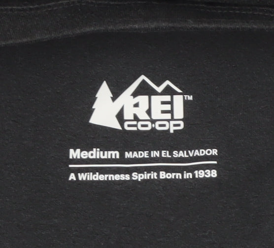 REI Co-op Men’s Black M Long Sleeve Stretch Crew Neck Active T-Shirt