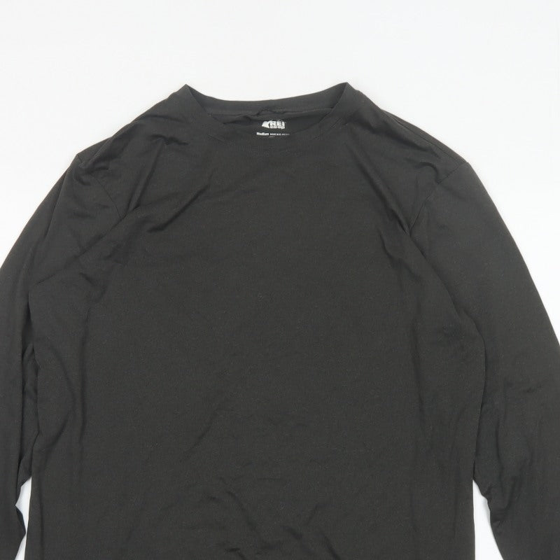REI Co-op Men’s Black M Long Sleeve Stretch Crew Neck Active T-Shirt