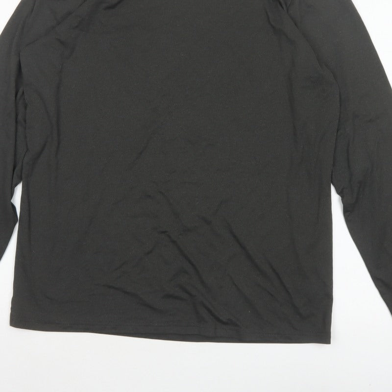 REI Co-op Men’s Black M Long Sleeve Stretch Crew Neck Active T-Shirt