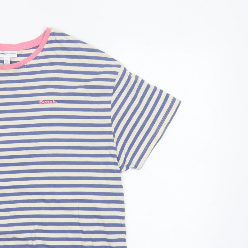 Bench Women’s Multicoloured Striped Ringer T-Shirt UK 16 XL