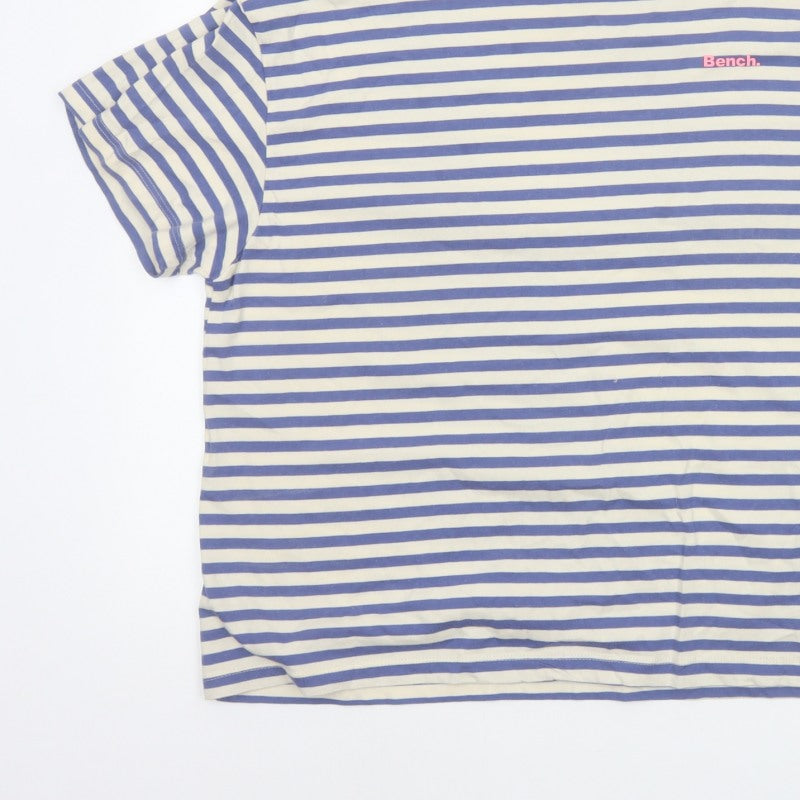 Bench Women’s Multicoloured Striped Ringer T-Shirt UK 16 XL