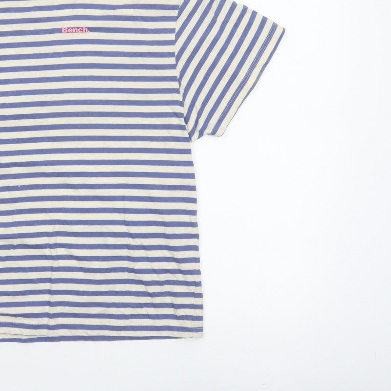 Bench Women’s Multicoloured Striped Ringer T-Shirt UK 16 XL