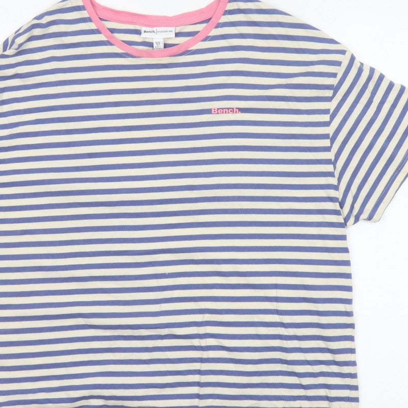 Bench Women’s Multicoloured Striped Ringer T-Shirt UK 16 XL