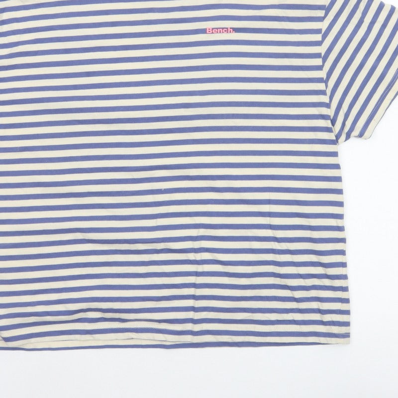 Bench Women’s Multicoloured Striped Ringer T-Shirt UK 16 XL