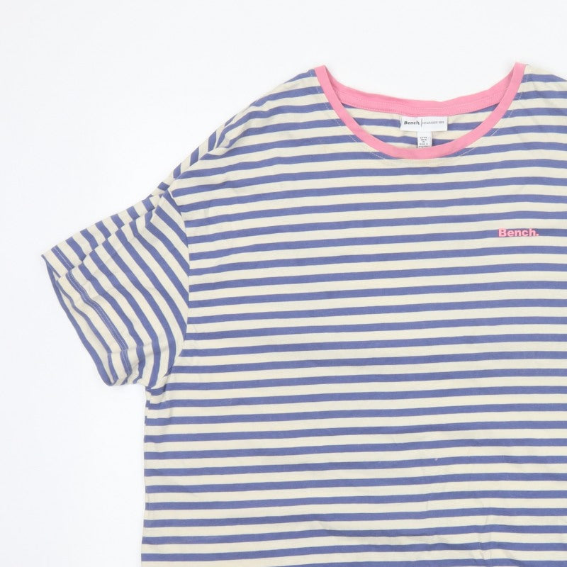 Bench Women’s Multicoloured Striped Ringer T-Shirt UK 16 XL