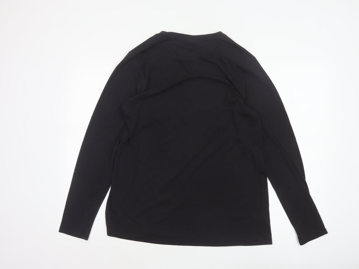 Gymshark Men’s Black L Athletic Long Sleeve Logo T-Shirt