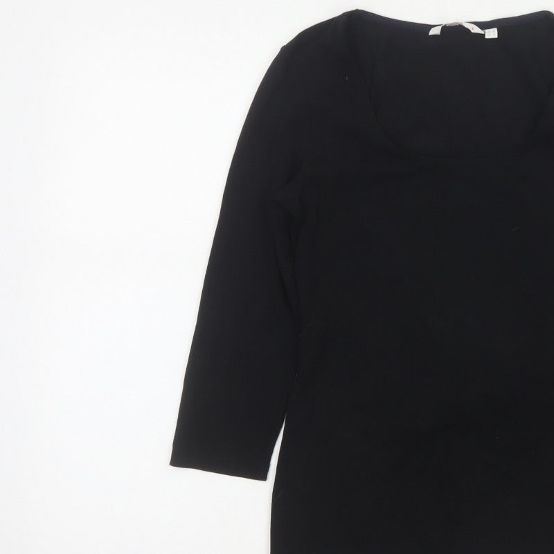 Bailer Women’s Black UK 8 Cotton Stretch Long Sleeve Basic Tunic Blouse