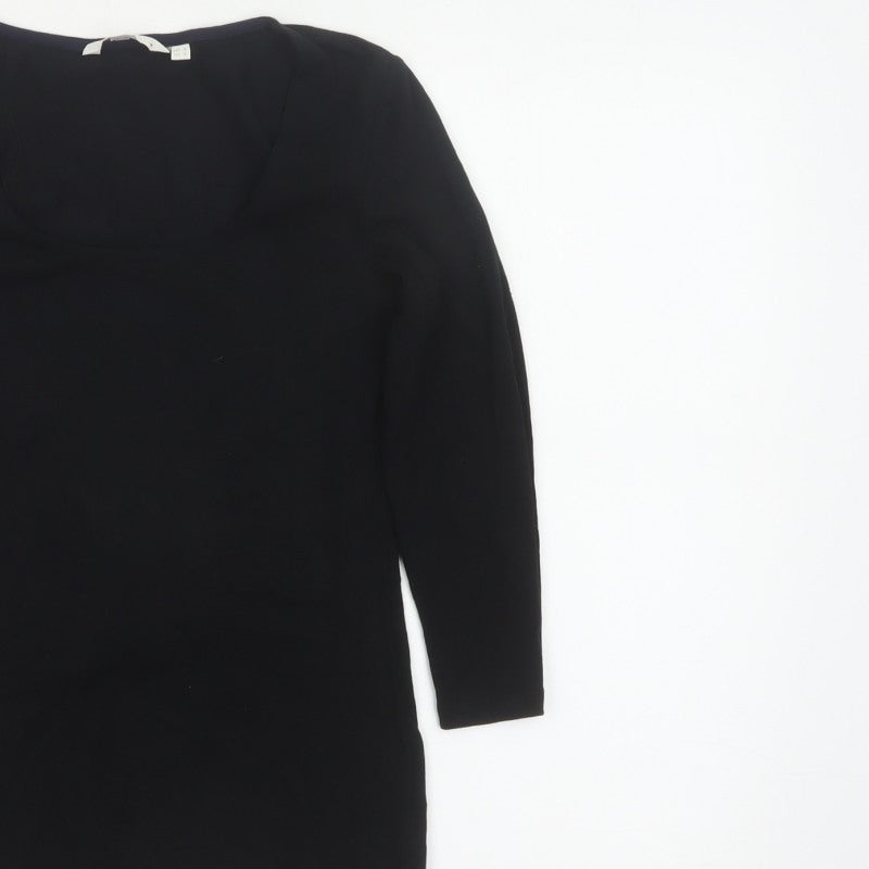 Bailer Women’s Black UK 8 Cotton Stretch Long Sleeve Basic Tunic Blouse