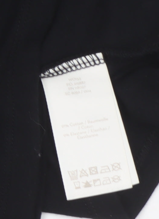 Bailer Women’s Black UK 8 Cotton Stretch Long Sleeve Basic Tunic Blouse