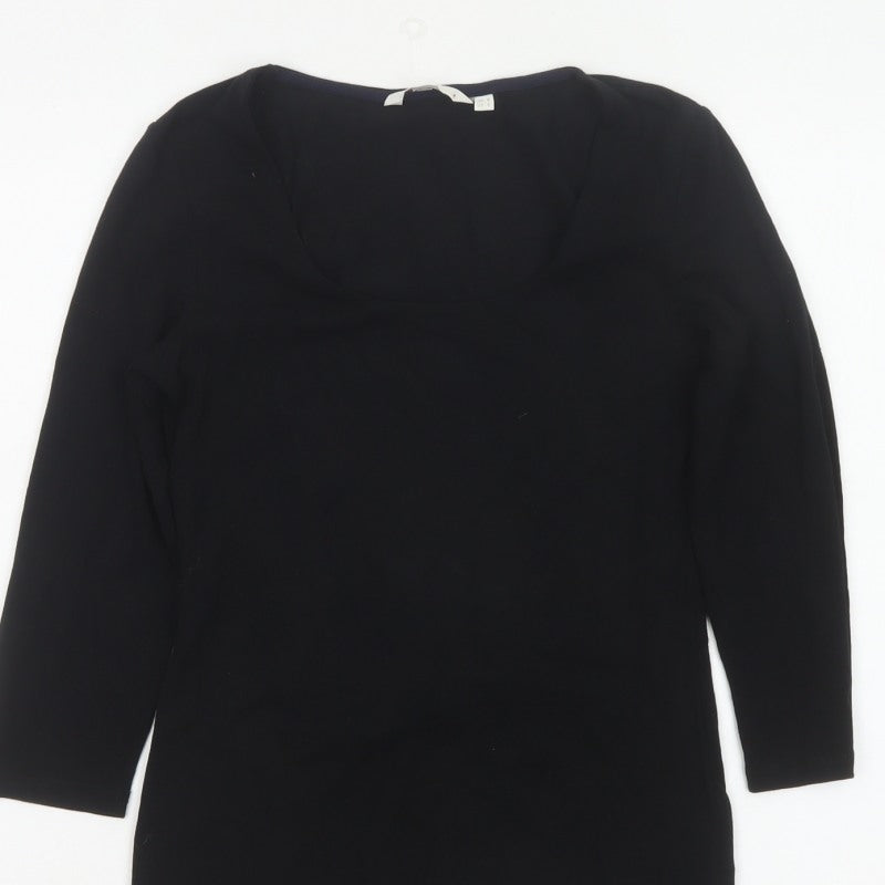 Bailer Women’s Black UK 8 Cotton Stretch Long Sleeve Basic Tunic Blouse