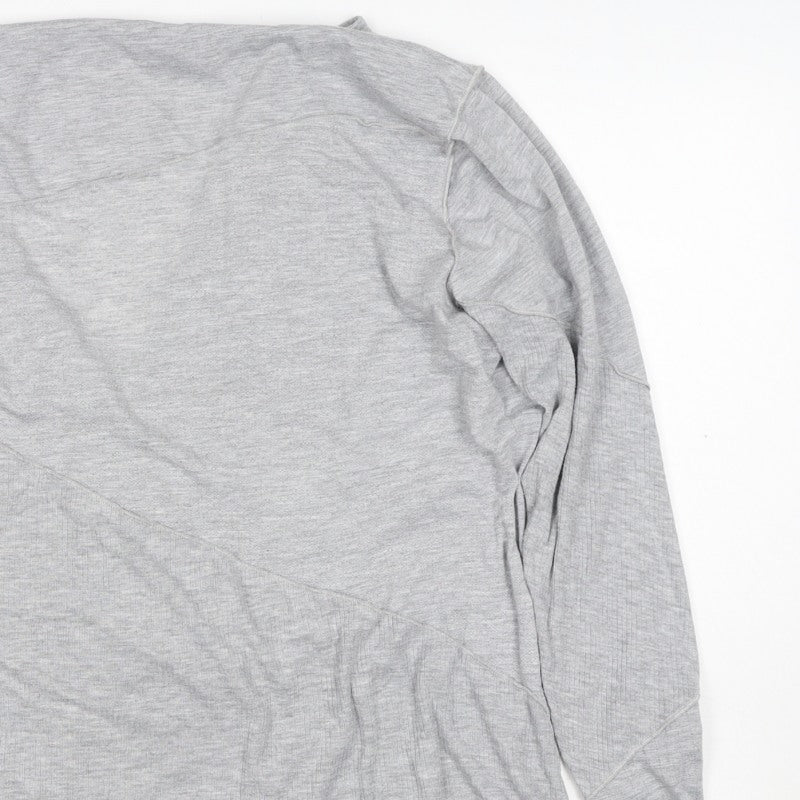 Per Una Women’s Grey Open Front Waterfall Cardigan Size 16