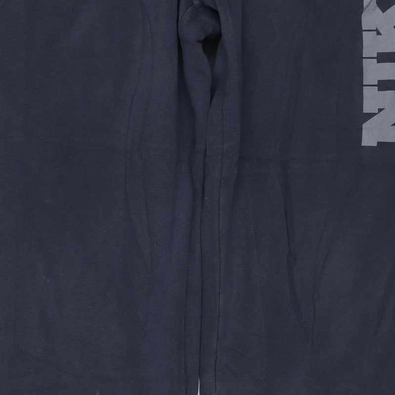 Nike Men’s Blue L Fleece Sweatpants Joggers Logo Zip Pocket