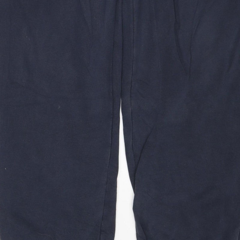 Nike Men’s Blue L Fleece Sweatpants Joggers Logo Zip Pocket