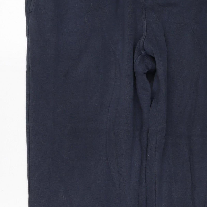 Nike Men’s Blue L Fleece Sweatpants Joggers Logo Zip Pocket