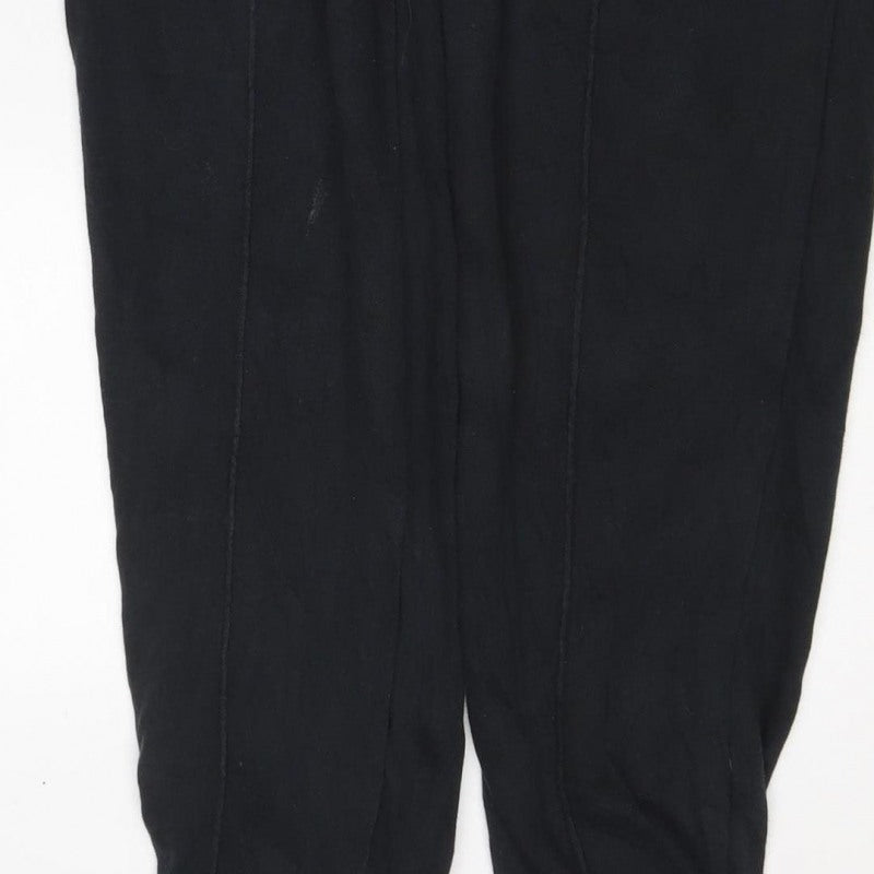 Nike Men’s Black L Fleece Jogger Sweatpants Logo Elastic Waist