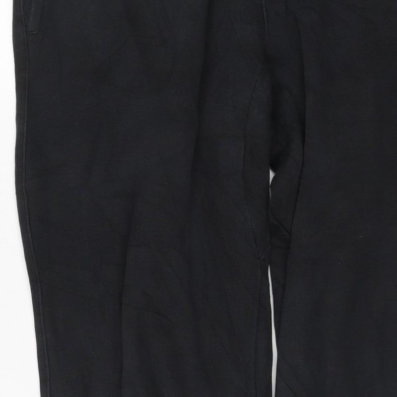 Nike Men’s Black L Fleece Jogger Sweatpants Drawstring Logo