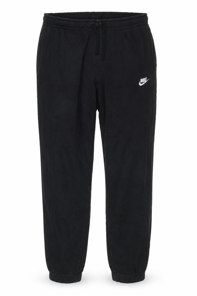 Nike Men’s Black L Fleece Jogger Sweatpants Drawstring Logo