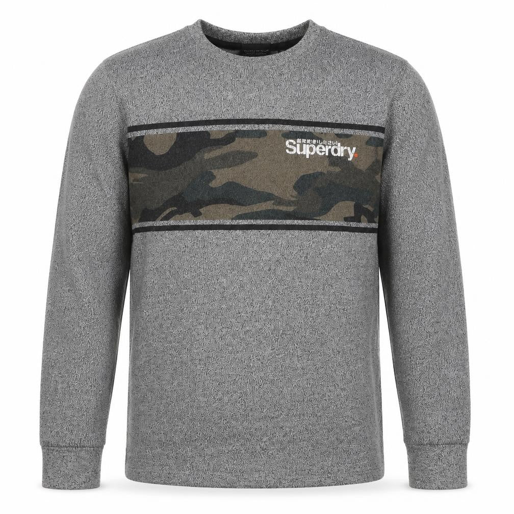 Superdry Men’s Grey M Camo Graphic Crew Neck Sweatshirt
