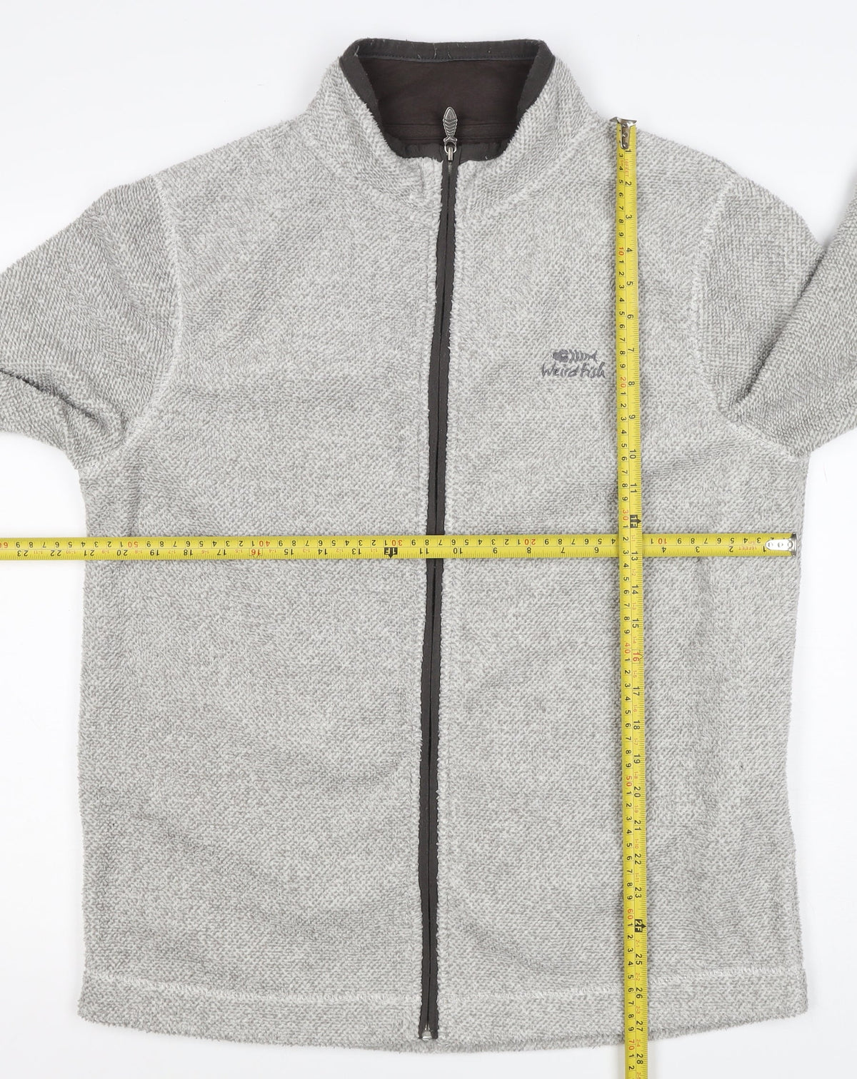 Weird Fish Men’s Grey M Fleece Full Zip Outdoor Jacket