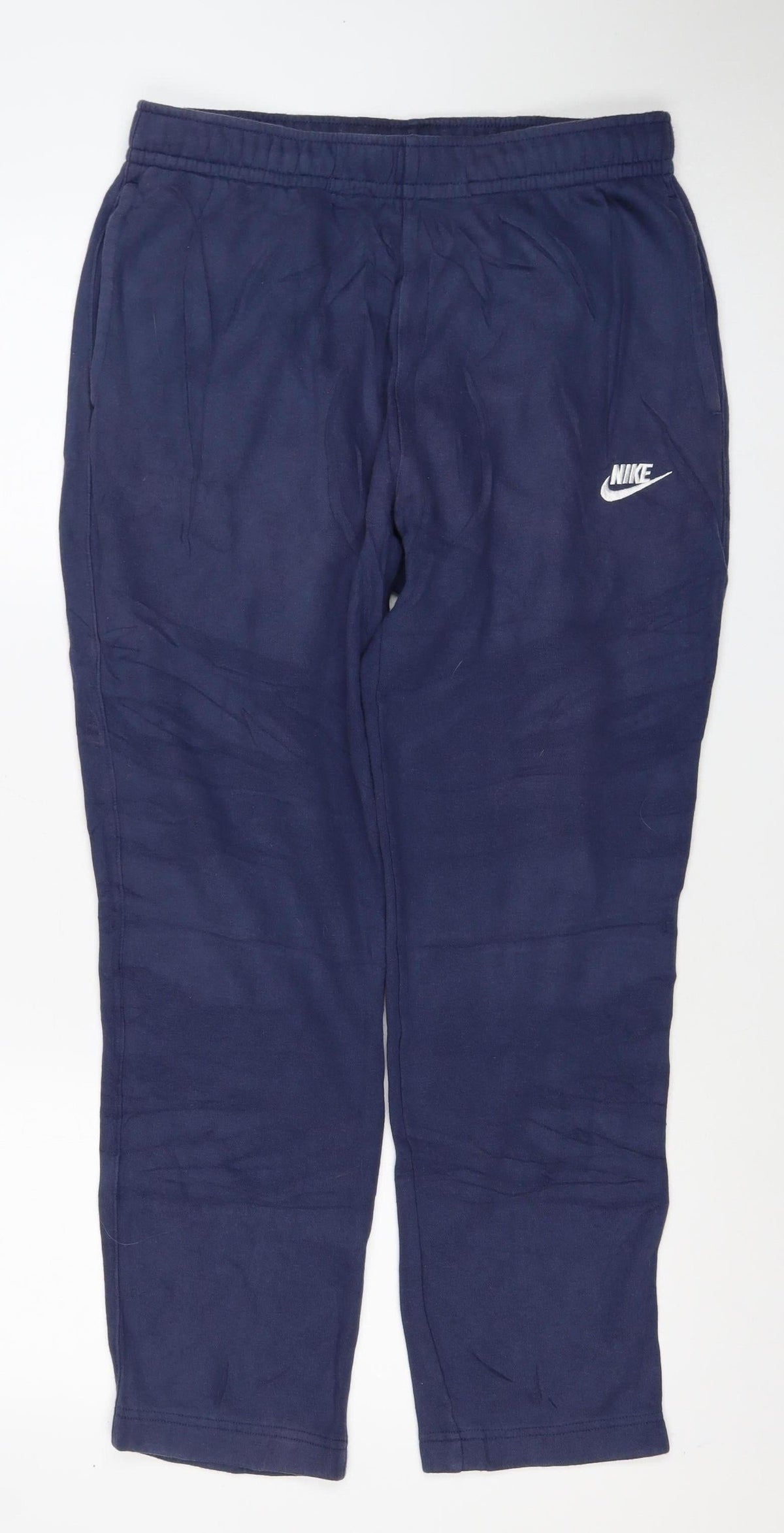 Nike Men's Navy M Fleece Sweatpants Elastic Waist Logo