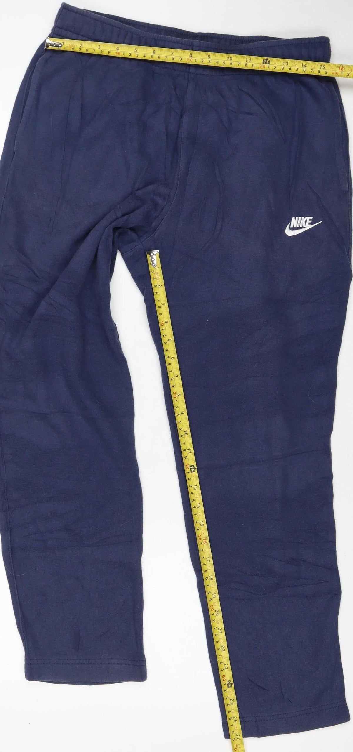 Nike Men's Navy M Fleece Sweatpants Elastic Waist Logo