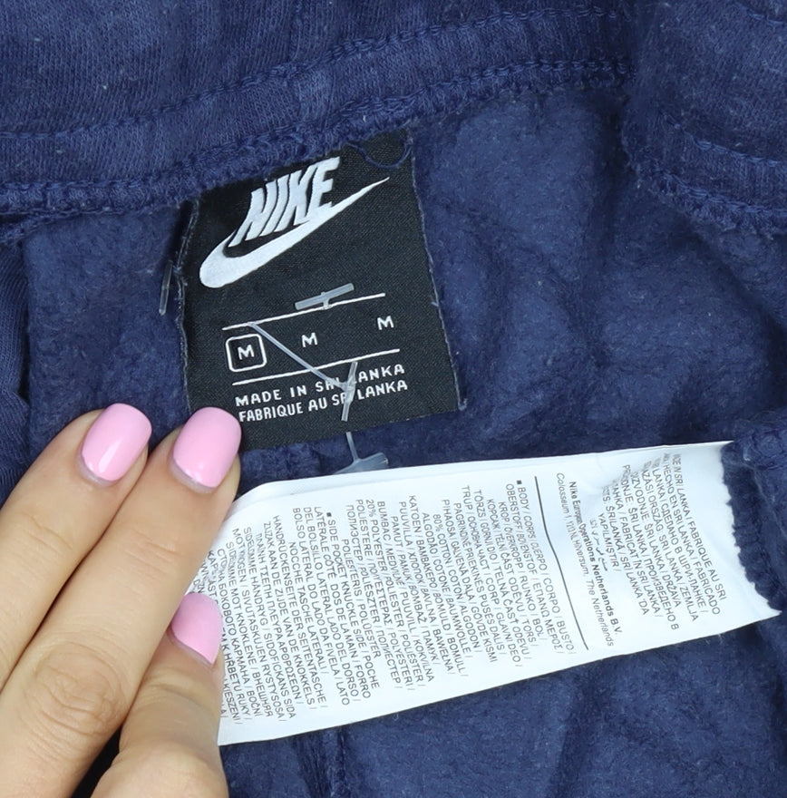 Nike Men's Navy M Fleece Sweatpants Elastic Waist Logo