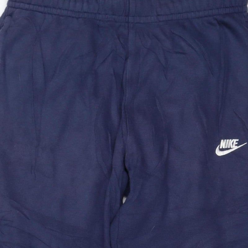 Nike Men's Navy M Fleece Sweatpants Elastic Waist Logo