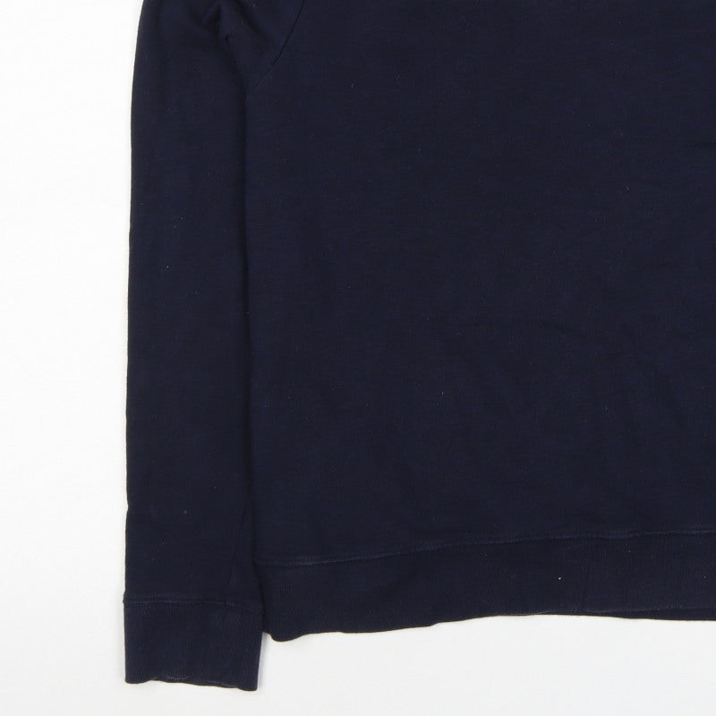 Tommy Hilfiger Men’s Blue M Crew Neck Embroidered Logo Sweatshirt