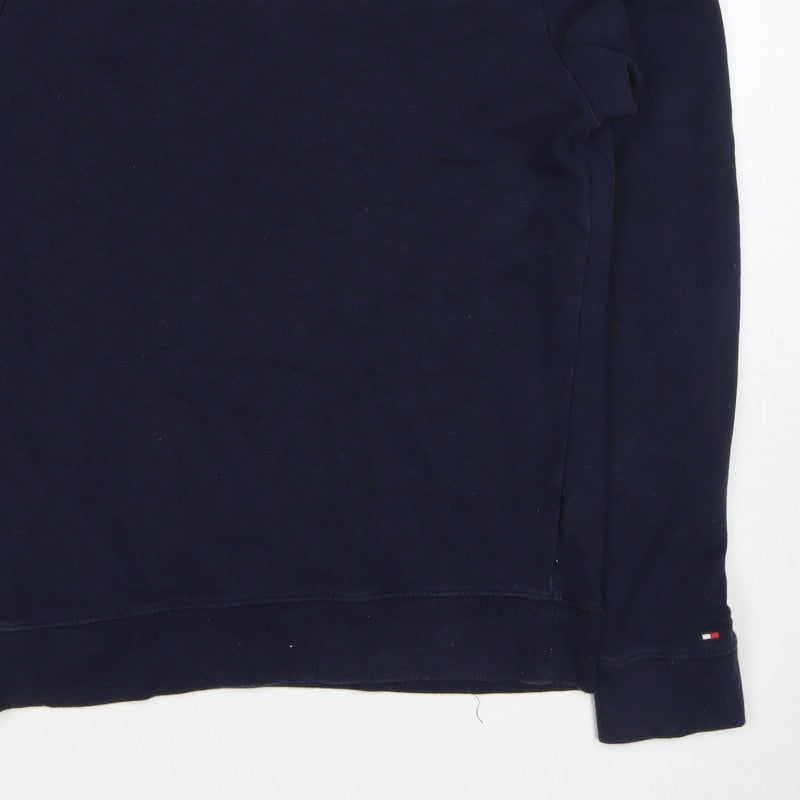 Tommy Hilfiger Men’s Blue M Crew Neck Embroidered Logo Sweatshirt